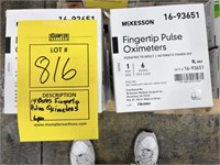 McKESSON FINGERTIP PULSE OXIMETERS (6 PER BOX)