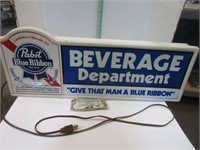 Pabst Blue Ribbon Beer Sign - Works