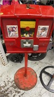 RARE $.1 GUMBALL MACHINE & BASEBALL CARD VENDOR