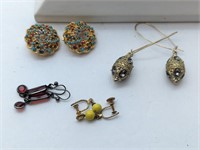 Lot of earrings - 4 pairs. Vintage to Modern!