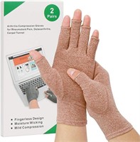 2-Pair Arthritis Compression Gloves -M
