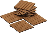 Lot of 2 FURINNO Floor Decking Tile, Natural(10PK)