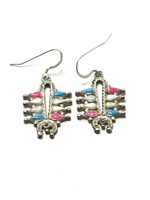 Southwest style multi stone earrings