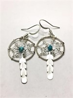 Navajo handmade dream catcher earrings