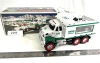 Hess gasoline, truck, and front and loader in