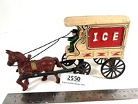 Cast iron ice delivery carriage, 1950s