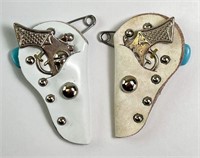 1960's Tote'n Cowboy Pistol Diaper Pins