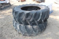 (2) Firestone 20.8x38 Tires, Gum Dipped Deep Tread