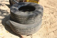 (2) Bridgestone 315/80R22.5 Tires