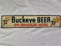 1930-40s Kraeusen Buckeye Beer Embossed Sign