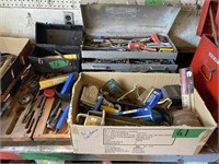 Tool box and misc, tools, taps, etc.