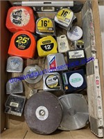 Lot of Tape Measures, Folding Rulers, Level