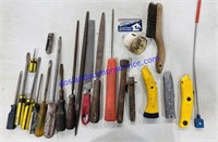 Lot of Miscellaneous Tools- Screwdrivers, Files,
