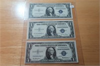 1935 D E + F $1 SILVER CERTIFICATE CU