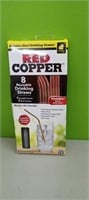 (8) Red Copper  Reusable Drinking  Straws