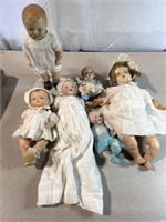 Vintage dolls, one marked chuckles and one marked