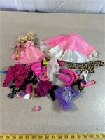 Small dolls, Barbie clothes and accessories