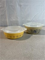 Pyrex bowls with glass lids, homestead and