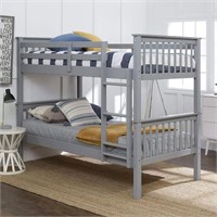 Walker Edison Resend Mission Style Solid Wood grey