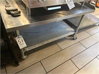 S/S 48"X30" EQUIPMENT STAND W/CASTERS