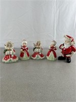 Napco ceramic Christmas angels and Santa Claus