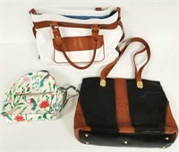 3 designer handbags including Kate Spade,