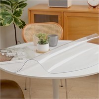Round Clear PVC Tablecloth - 48" Round