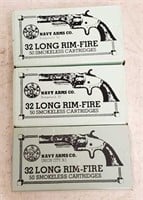 3 boxes of Navy Arms 32 long rim fire ammunition