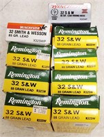 9 boxes of 32 Smith & Wesson ammunition