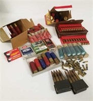 Group asst. ammo: partial boxes, 22 caliber, etc