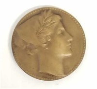 Daniel Chester French designed bronze medallion