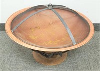 Metal fire pit with screen - 30" diameter