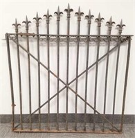 Antique iron gate 45" wide x 49" high