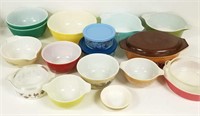 Group of Pyrex in many colors