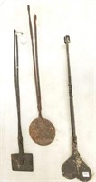 2 antique krumkakka irons