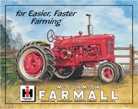 Farmall McCormick Tractor Tin Sign