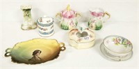 Group of porcelain pieces including RS Prussia