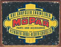 Mopar Parts And Accessories Tin Sign