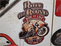 Rule The Road Metal Sign