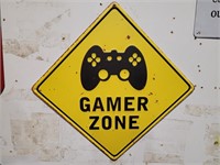 Gamer Zone Metal Sign