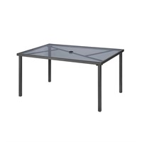StyleWell 60" Glass Top Patio Dining Table