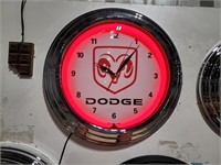 Dodge Light-Up Clock