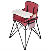 GREY - Portable Folding High Chair