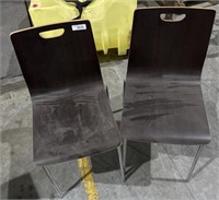 Two Wooden Chairs.