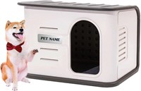 DIYOKAI Outdoor Dog House, Plastic, S/M, Beige