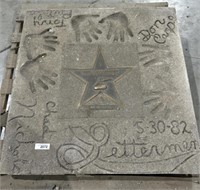 The Letterman Concrete Star.