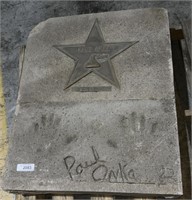 1982 Paul Anka Concrete All-Star Paver.