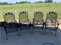 4 Wrought Iron Rocking Chairs