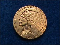 1928 INDIAN  $2.50 GOLD COIN