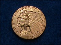 1926 INDIAN  $2.50  GOLD COIN